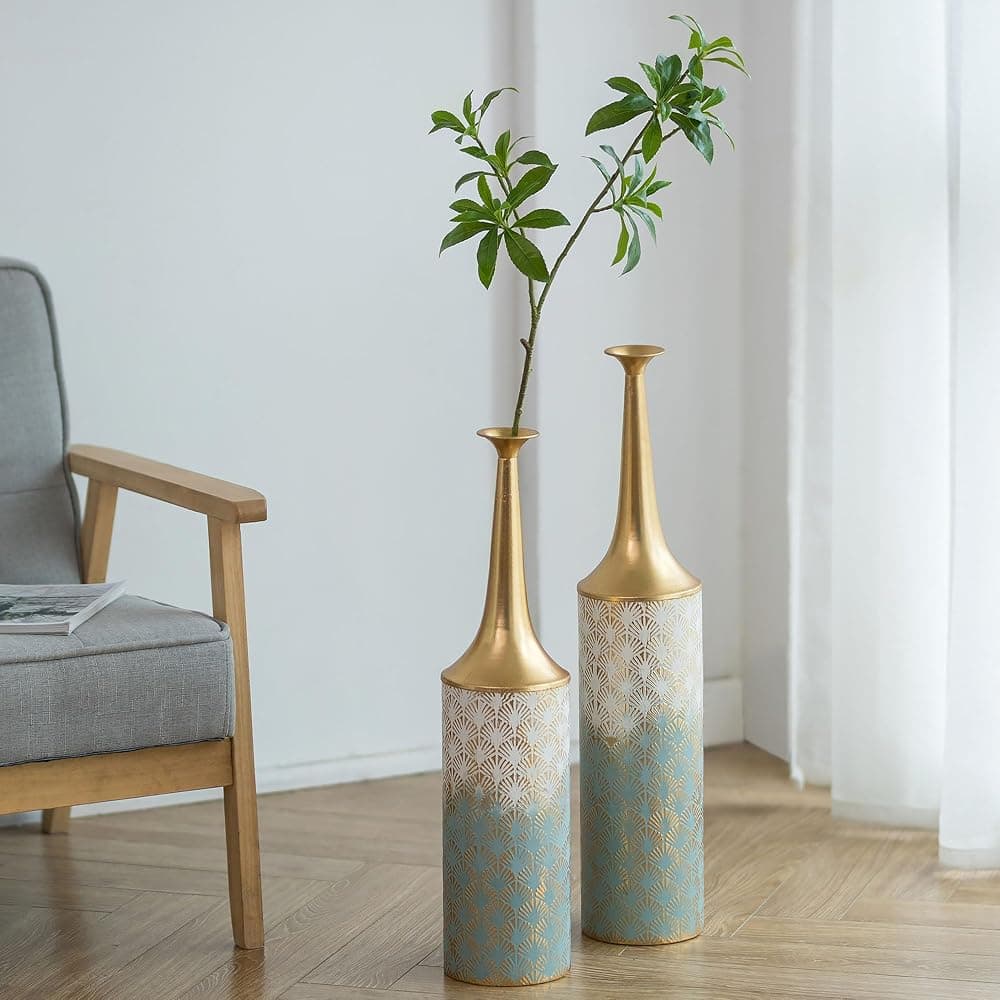 Set de 2 jarrones de suelo 66/60 cm