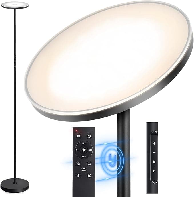 Lámpara de pie LED Negro