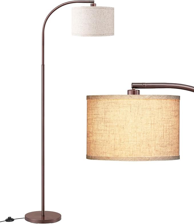 Lámpara de pie de arco Beige