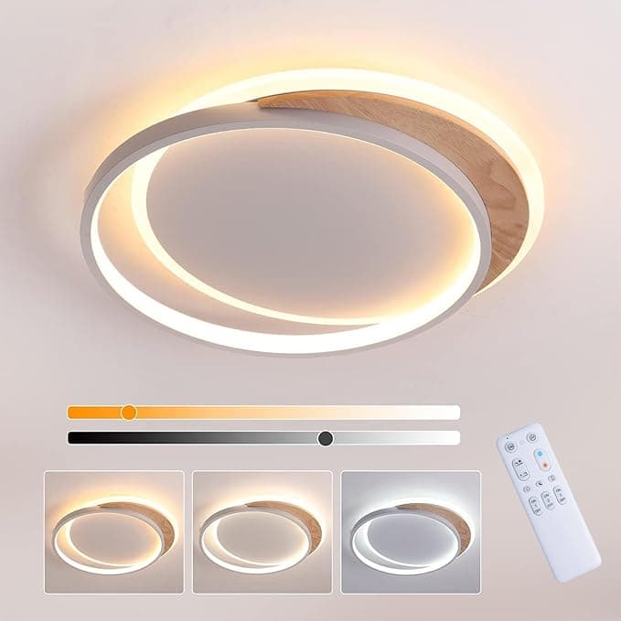 Plafón de techo LED Madera