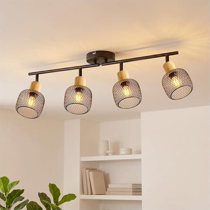 Foco de techo orientable Negro