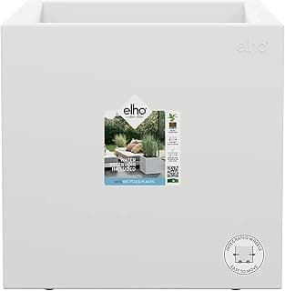 Vivo Next Square 40cm jardineras - White | L 39 x An. 39 x Al. 37.9 cm | Apta para Interior y Exterior | Plástico 100% reciclado