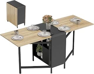 Mesa plegable de cocina Negro