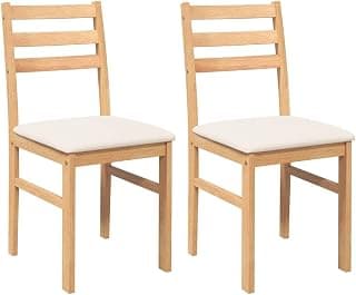 Sillas de Comedor con Cojines 2 uds Madera Maciza Caucho, Silla de Comedor, Silla de Cocina, Asiento de Comedor, Silla, Silla de Sala de Estar