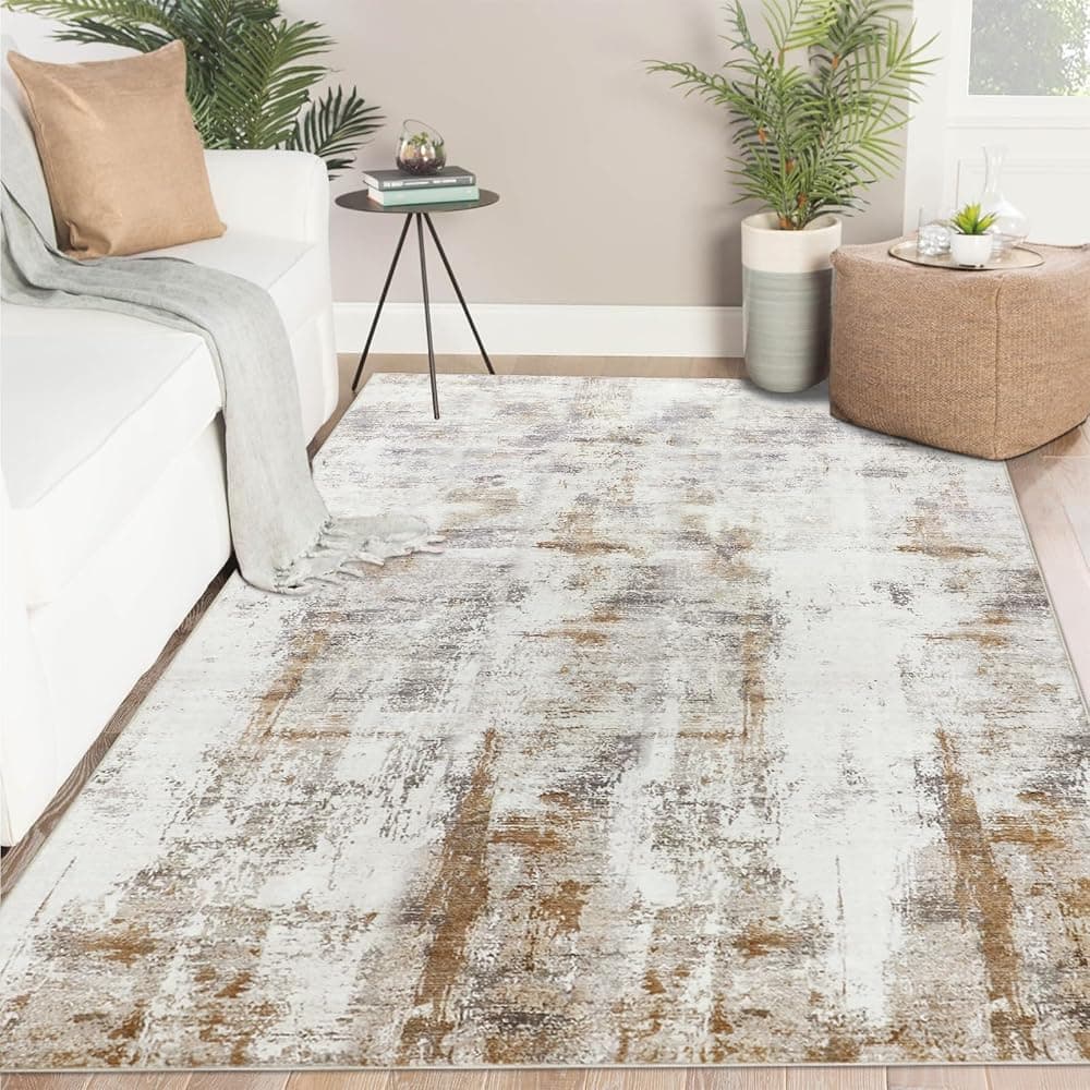 Alfombra de salón Beige y Marrón
