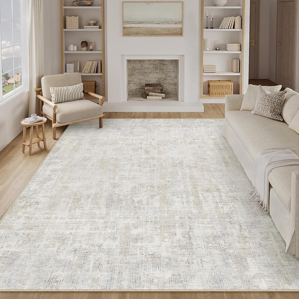 Alfombra de salón grande Beige