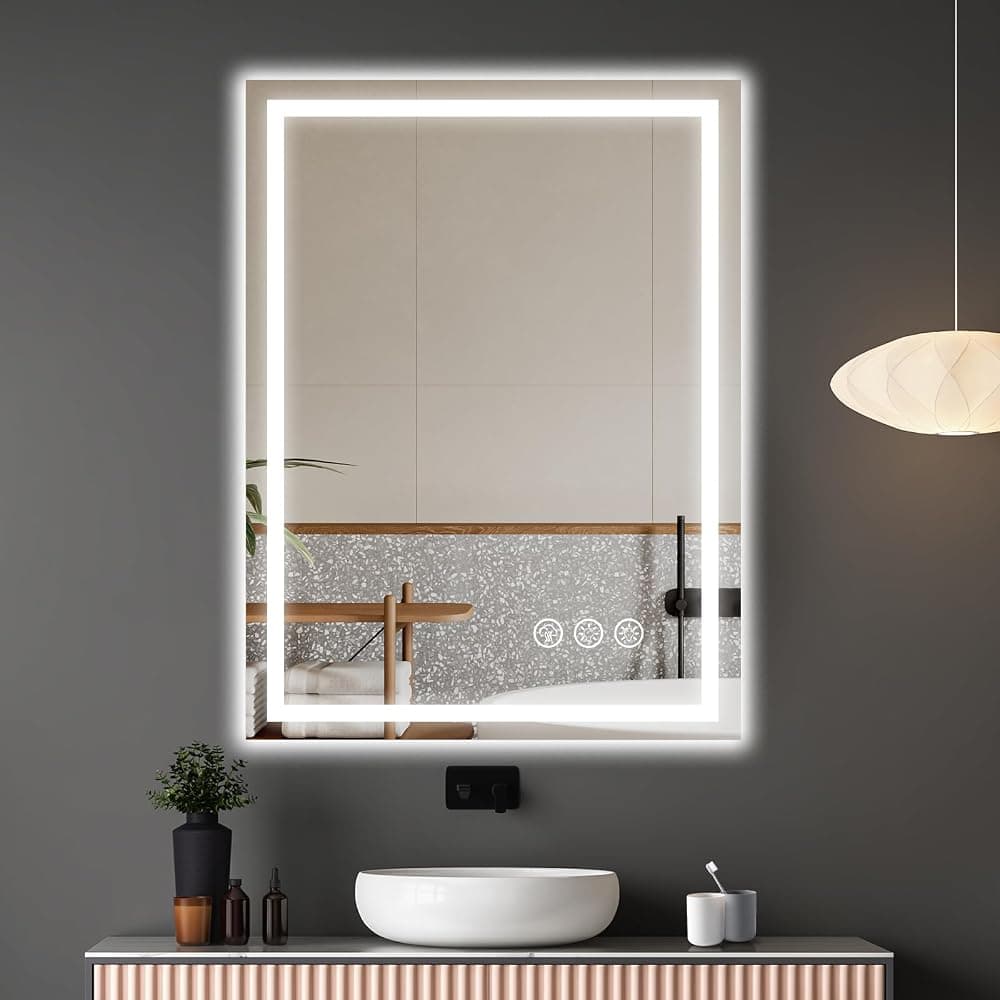 Espejo de baño con luz LED 60x80 cm