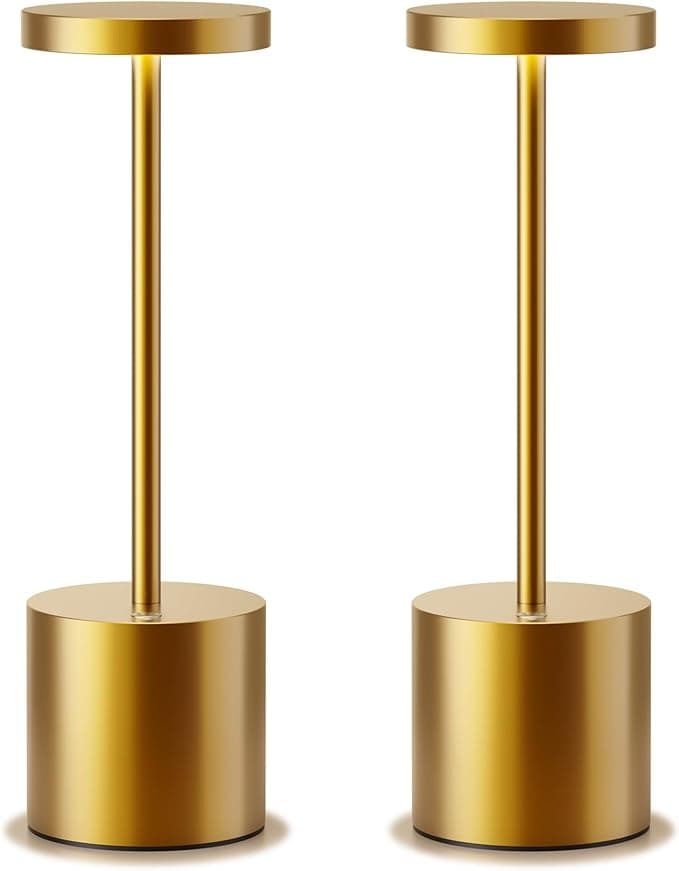 Lámpara de mesa recargable Oro
