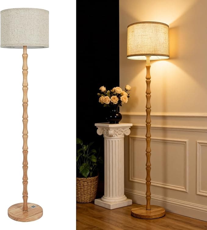 Lámpara de pie LED Beige