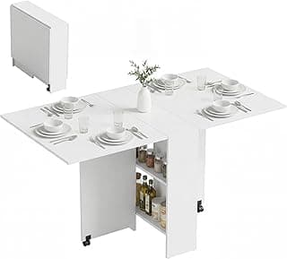 Mesa plegable de cocina Blanco