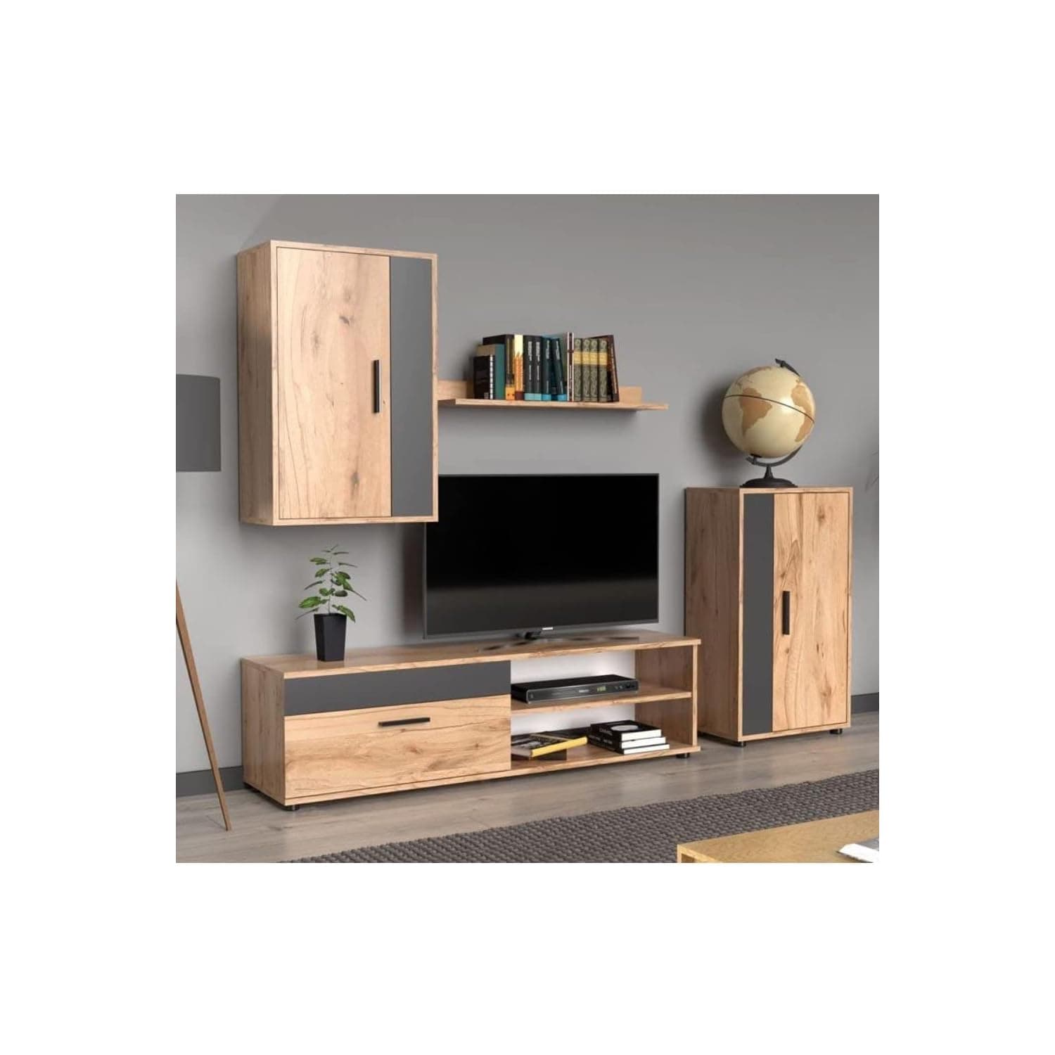 Mueble de salón modular Antracita