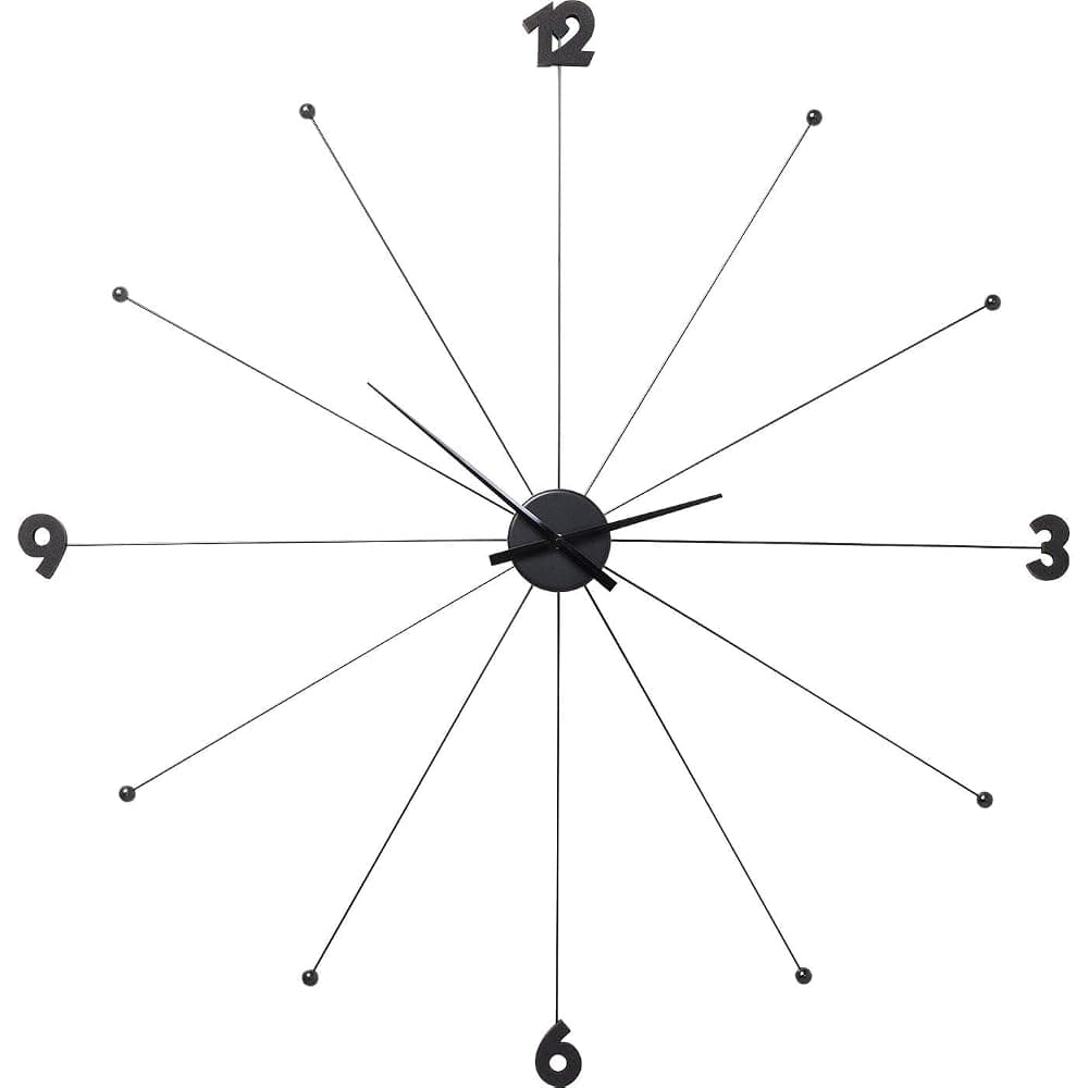 Reloj de pared Umbrella 100 cm Negro