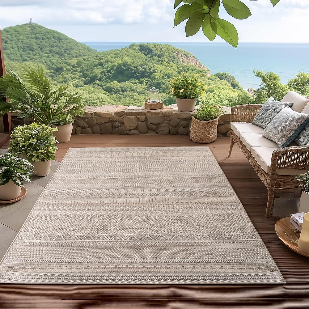 Alfombra de exterior Beige