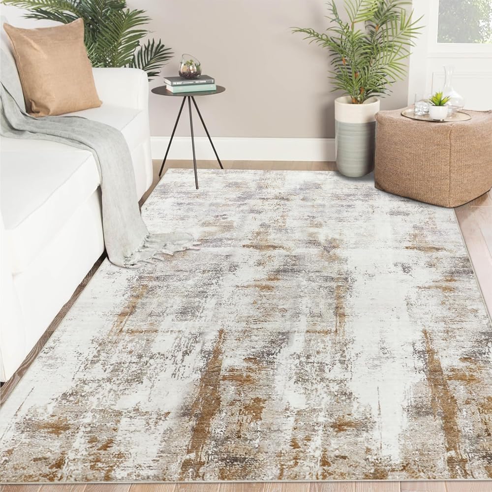 Alfombra de salón Beige y Marrón