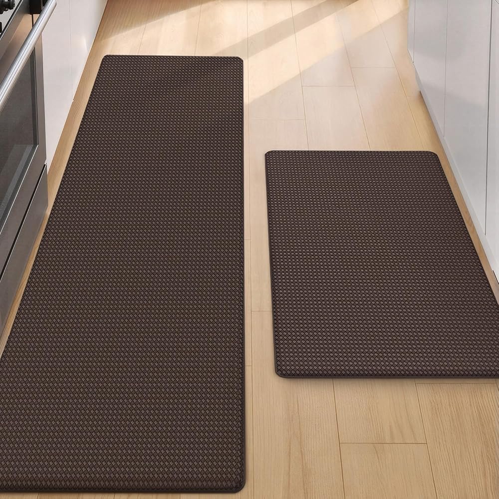Alfombra de cocina antideslizante Marrón