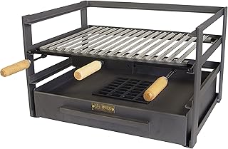 Cajón Barbacoa con Parrilla Inoxidable | 72x41x35 cm | Diseño Robusto y Compacto para Parrilladas al Aire Libre