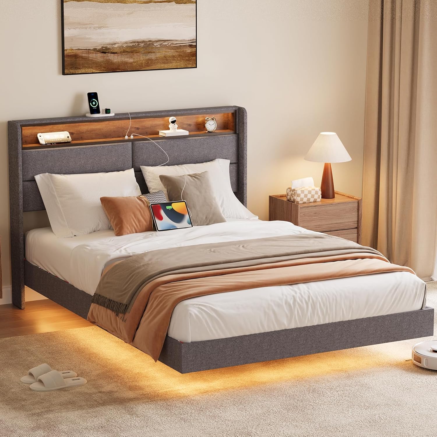 Cama flotante Gris