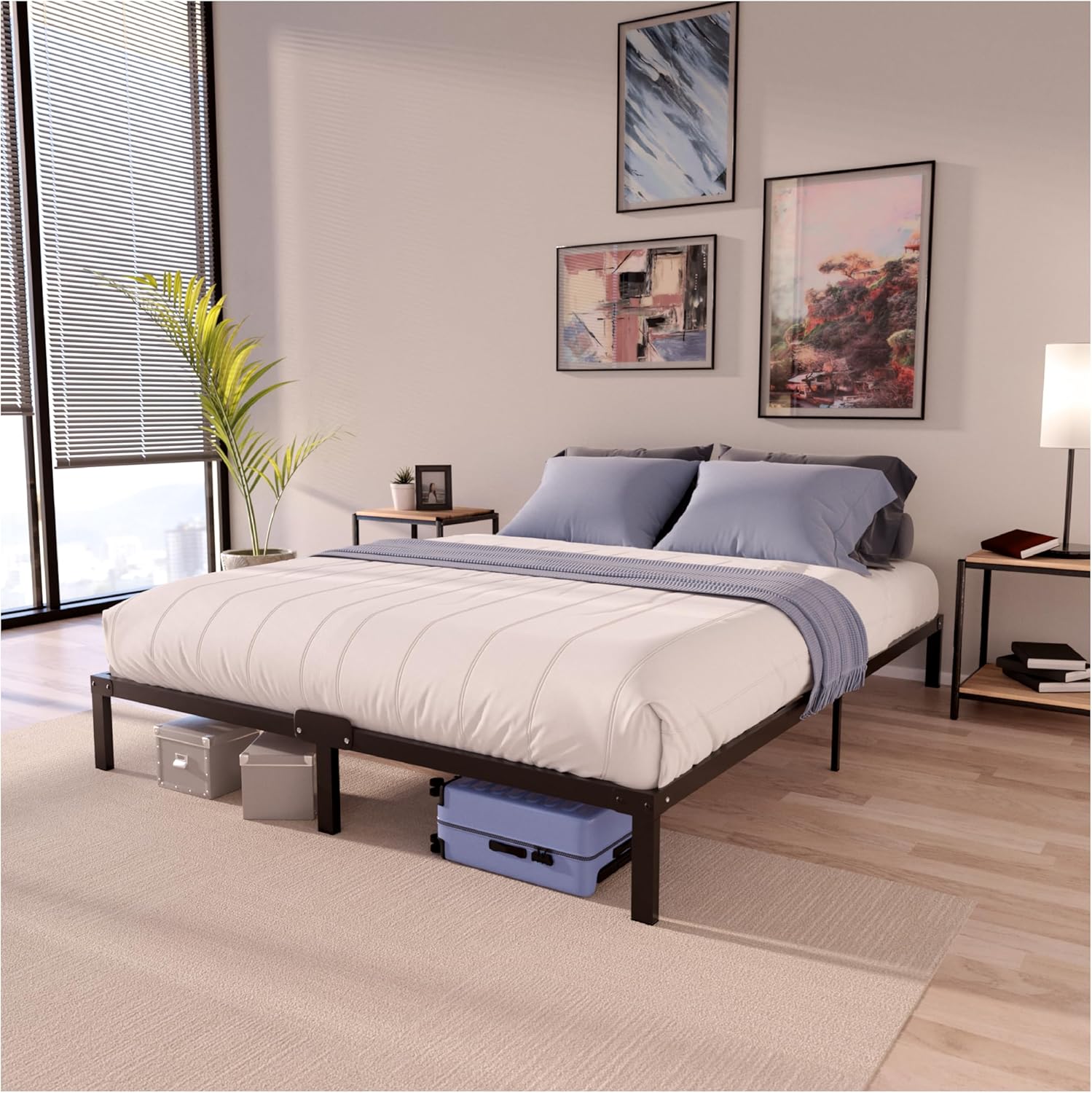 Cama de metal Negro