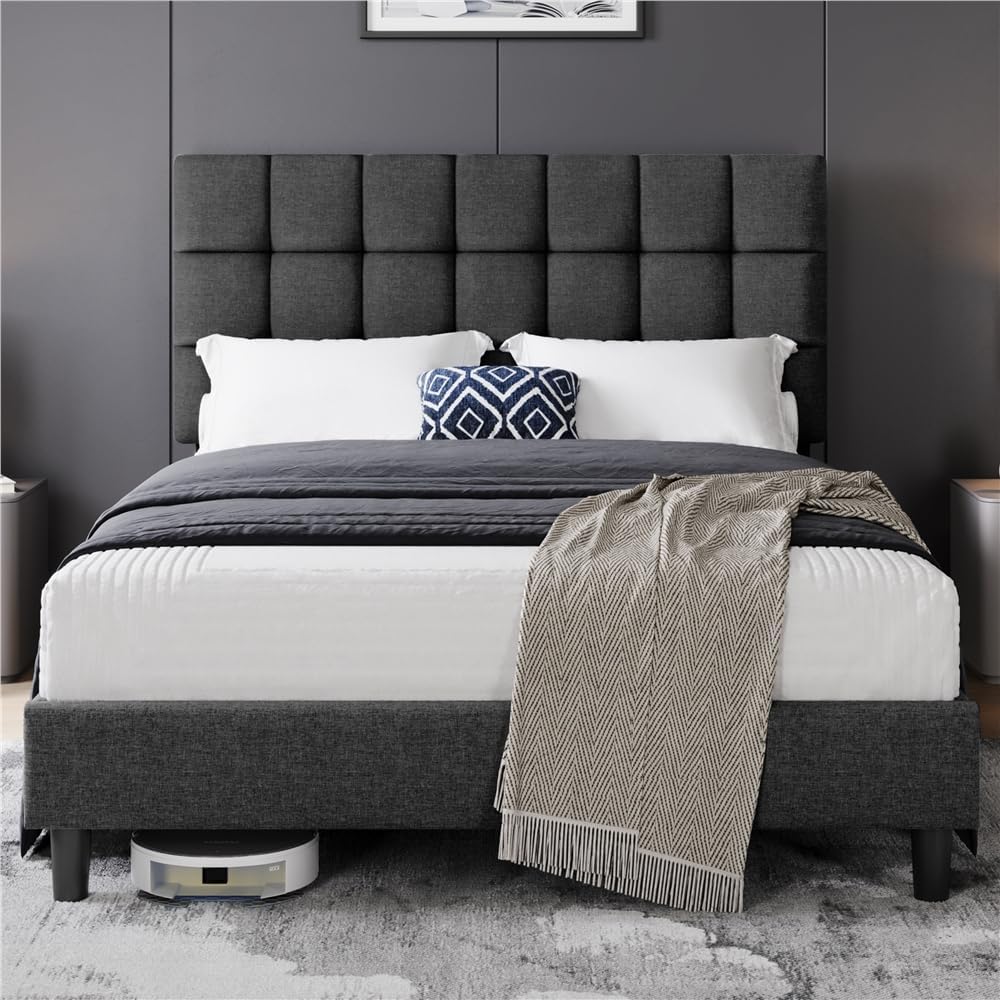 Cama tapizada Gris Oscuro