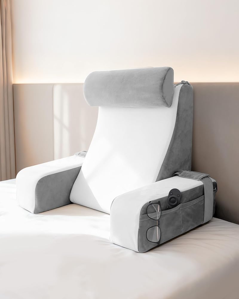 Almohada de lectura con cojín cervical y reposabrazos