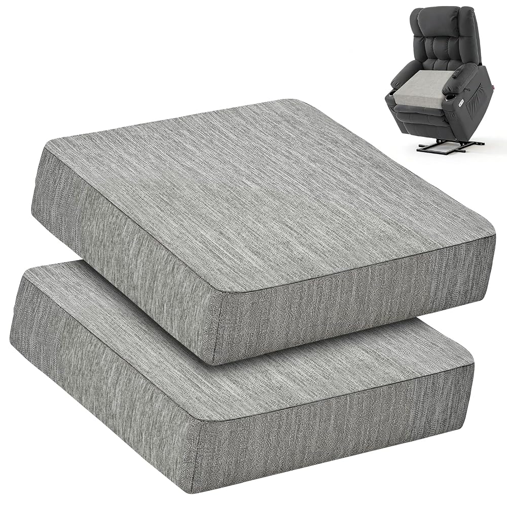 Set de 2 cojines de asiento viscoelásticos Gris