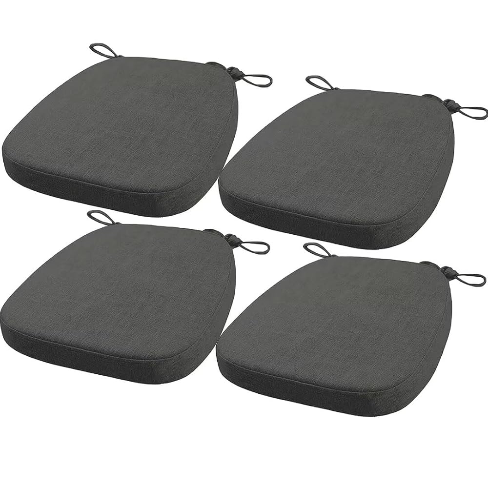 Cojín para silla con correas Café y Gris pack de 4