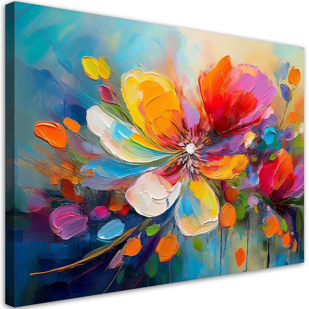 Cuadro de flores en lienzo 120x80 cm