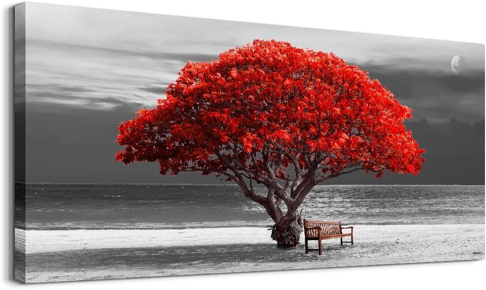 Cuadro de árbol de la vida Rojo