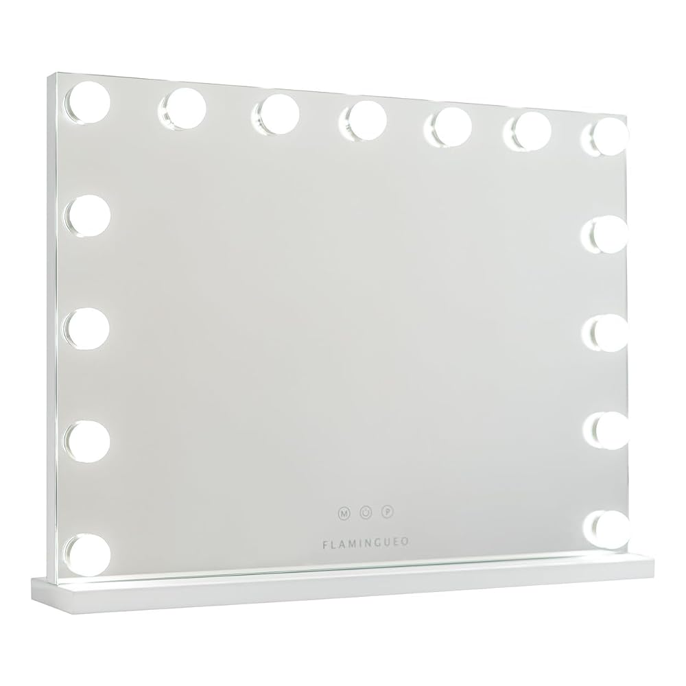 Espejo de maquillaje con luz LED Blanco