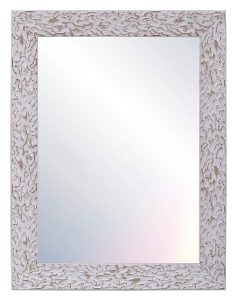 Espejo de pared decorativo Blanco 60x80 cm