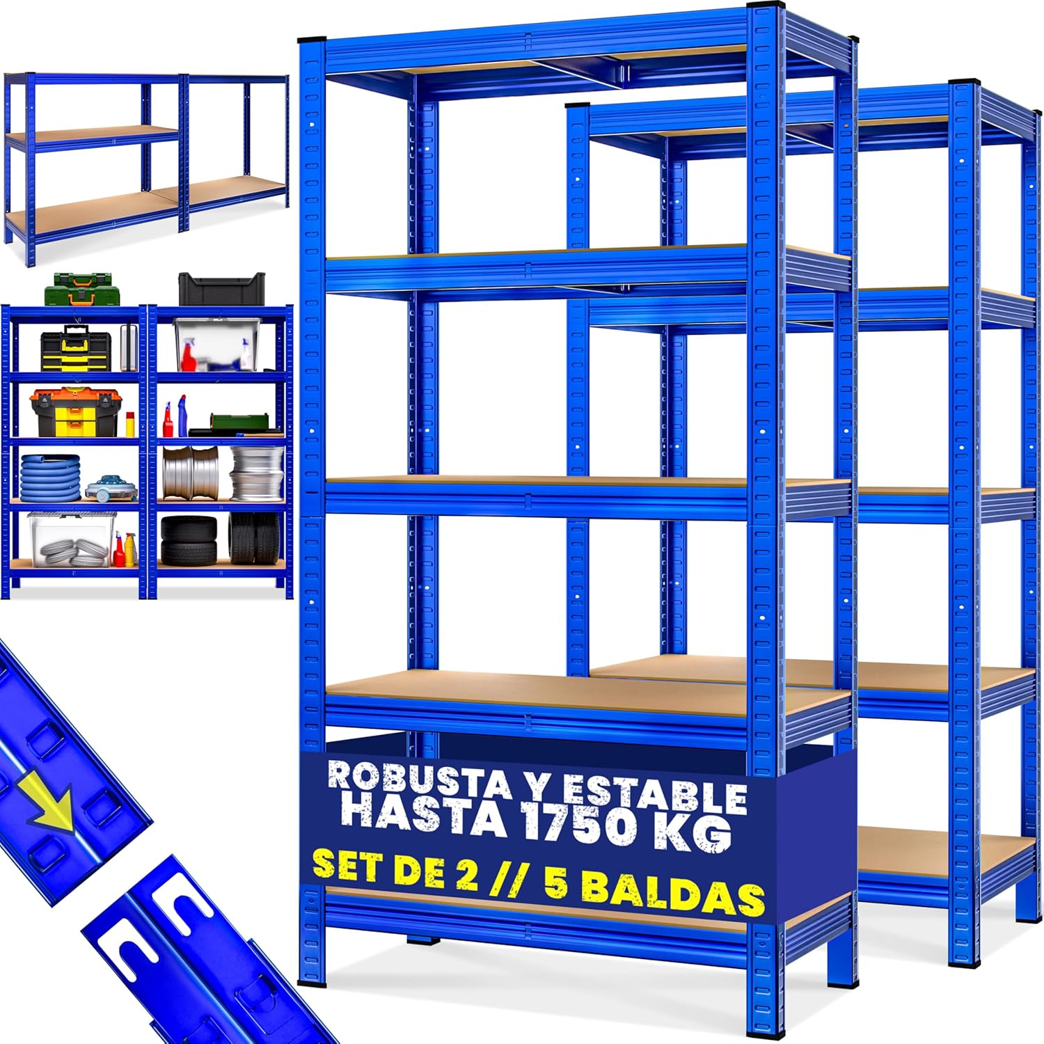 Estantería metálica Azul