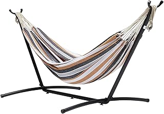 medianas Hamaca de tela con soporte, Abigarrado, 300 x 117 x 100 cm