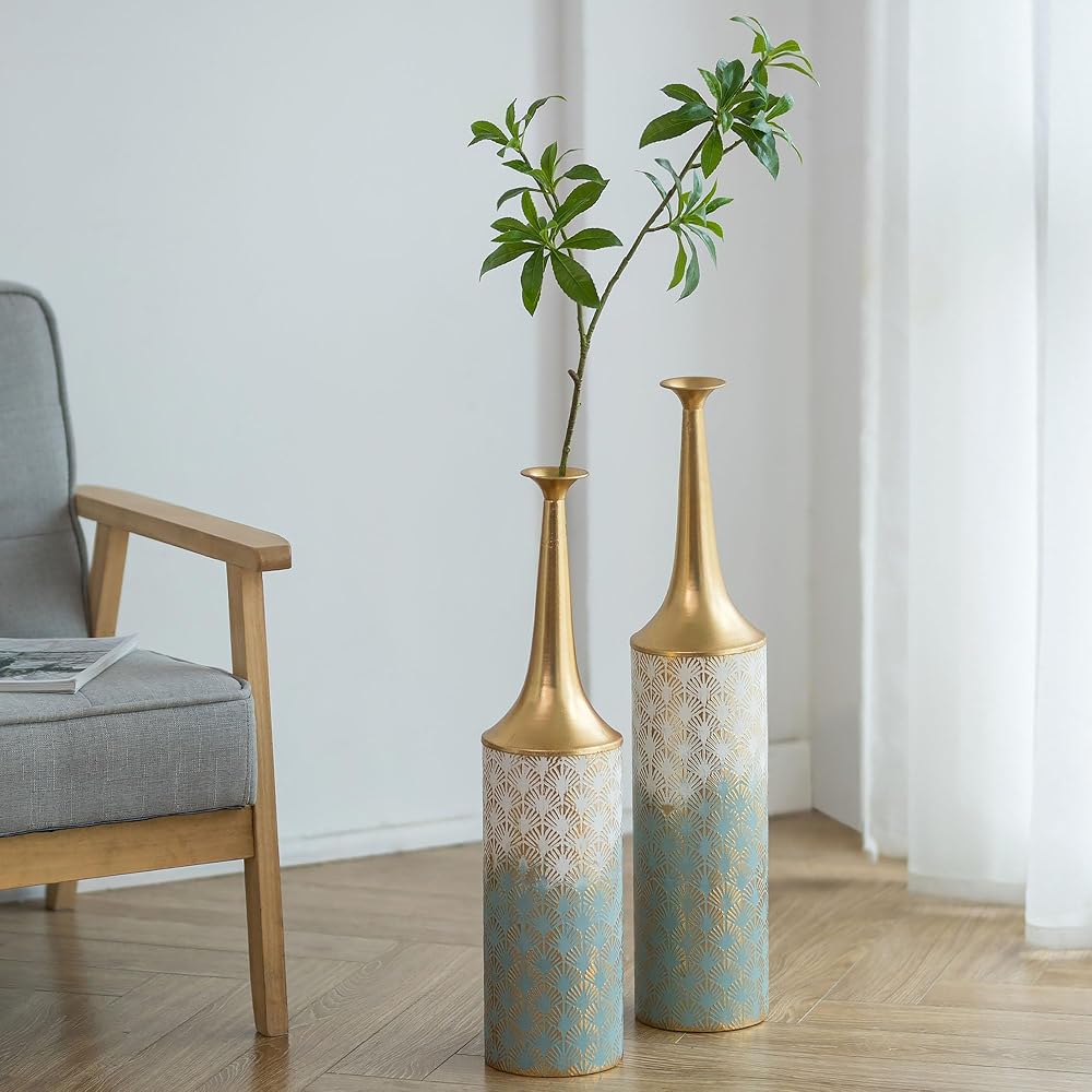 Set de 2 jarrones de suelo 66/60 cm