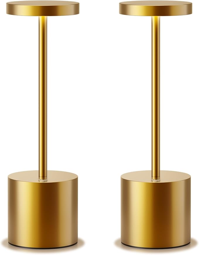 Lámpara de mesa recargable Oro