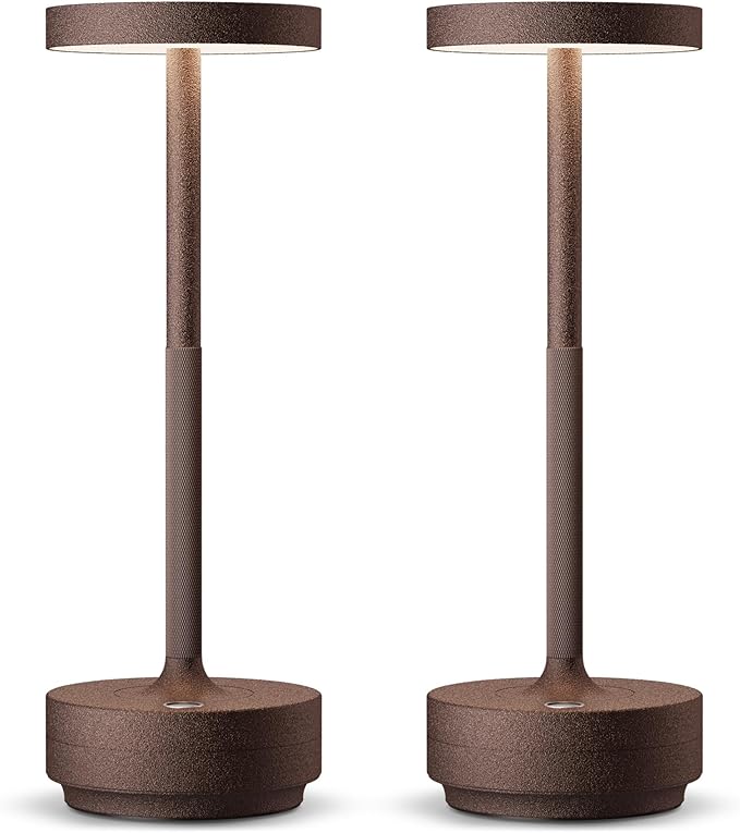 Lámpara de mesa recargable Corten