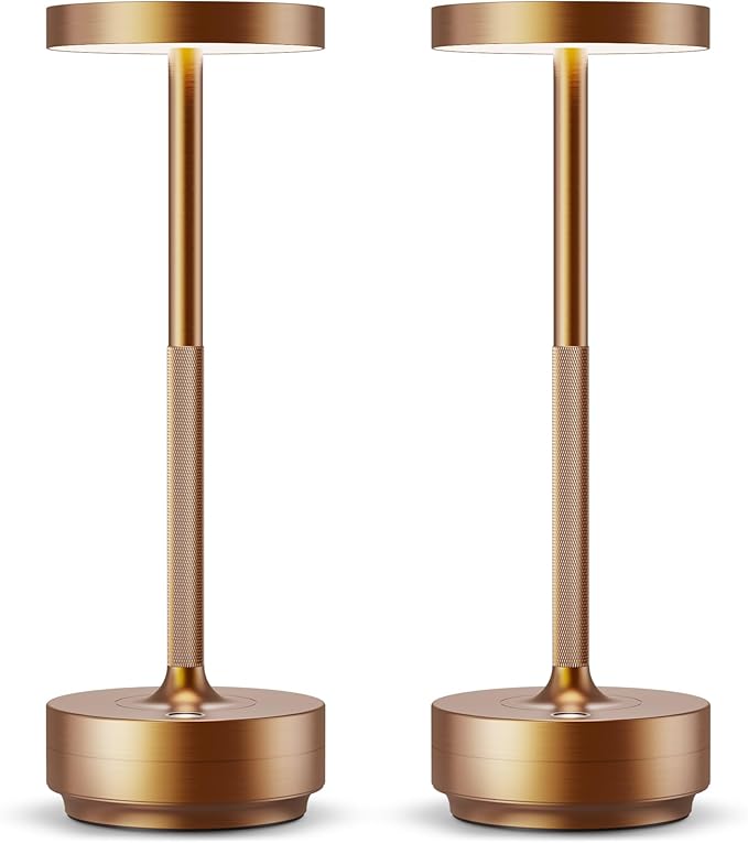 Lámpara de mesa recargable Bronce