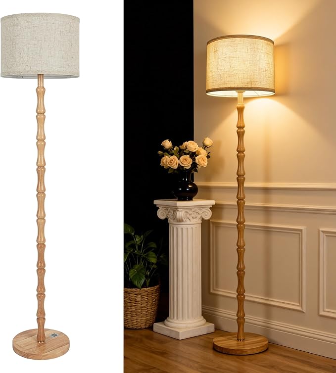 Lámpara de pie LED Beige
