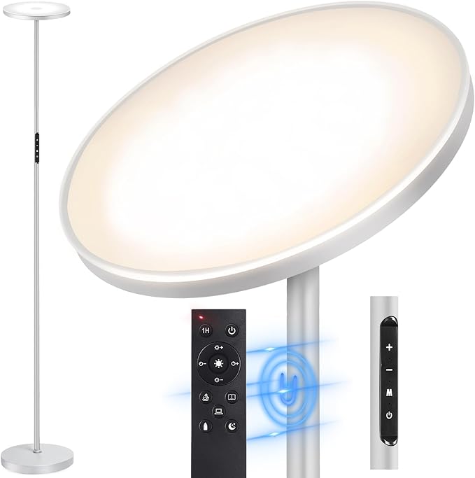 Lámpara de pie LED Gris