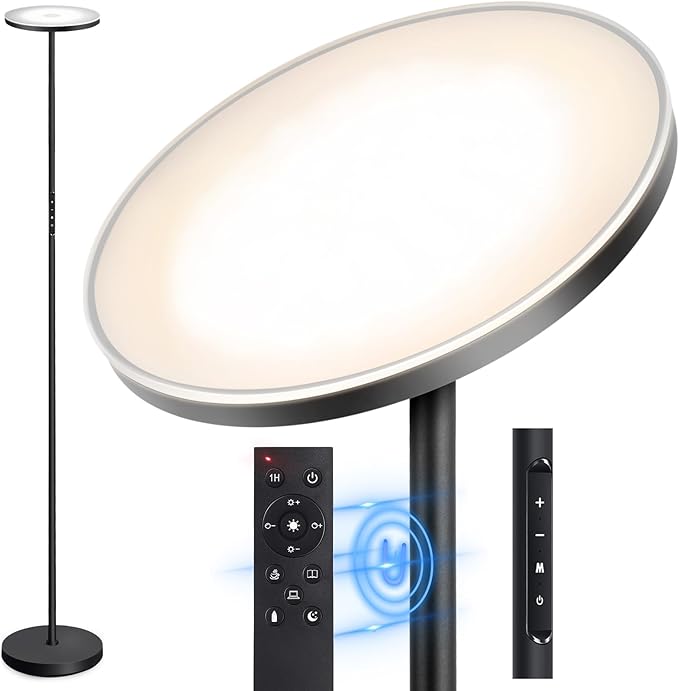 Lámpara de pie LED Negro