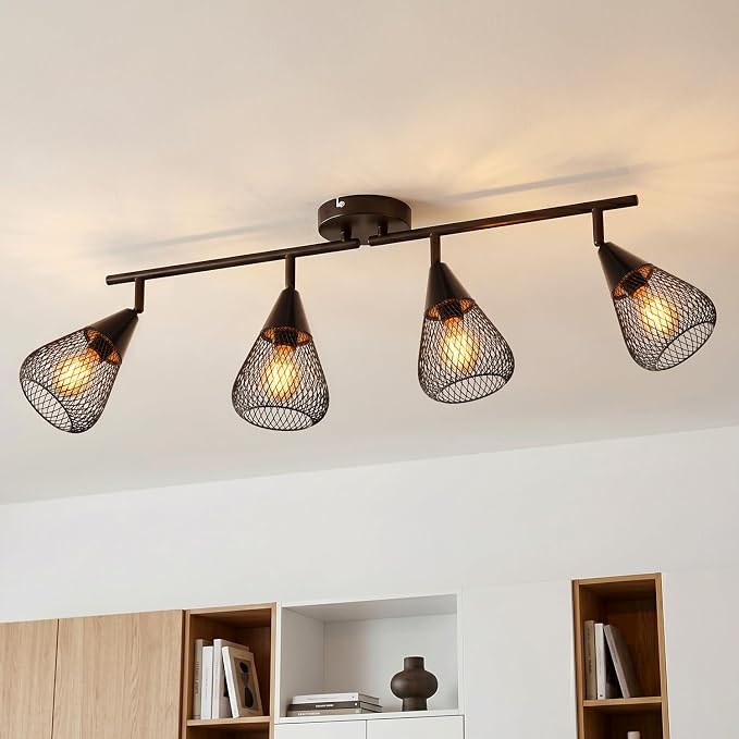 Foco de techo orientable Negro