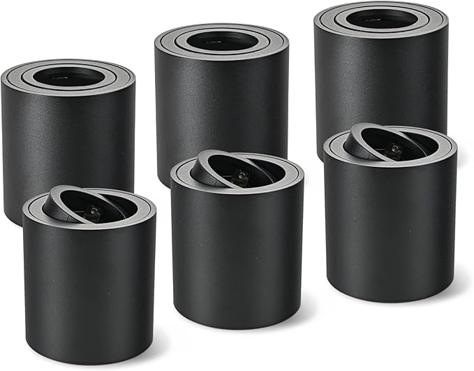 Foco de techo orientable Negro