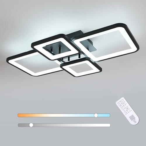 Plafón de techo LED Negro