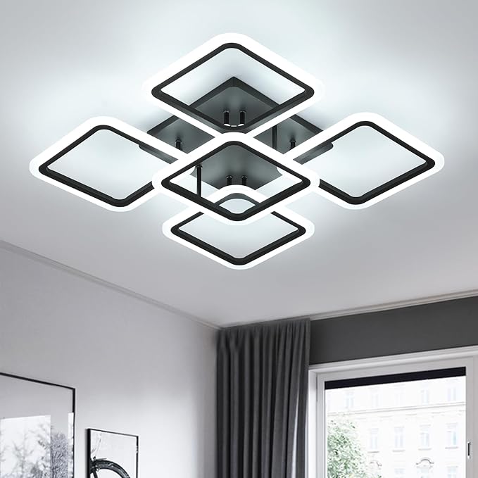 Plafón de techo LED Negro