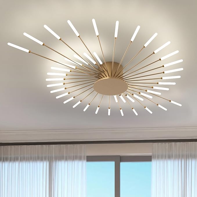 Plafón de techo LED Oro