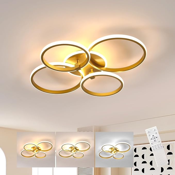 Plafón de techo LED Oro
