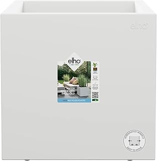 Vivo Next Square 40cm jardineras - White | L 39 x An. 39 x Al. 37.9 cm | Apta para Interior y Exterior | Plástico 100% reciclado