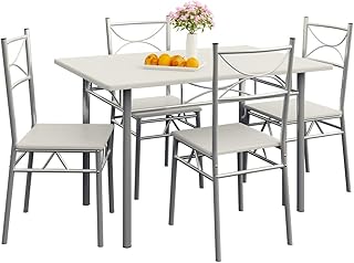 Conjunto de mesa y sillas de cocina Blanco