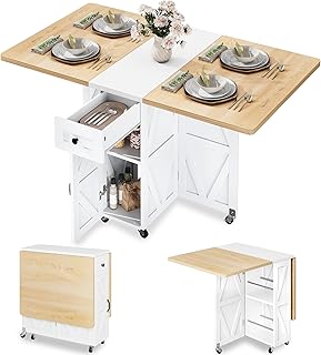 Mesa plegable de cocina Blanco