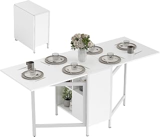 Mesa plegable de cocina Blanco