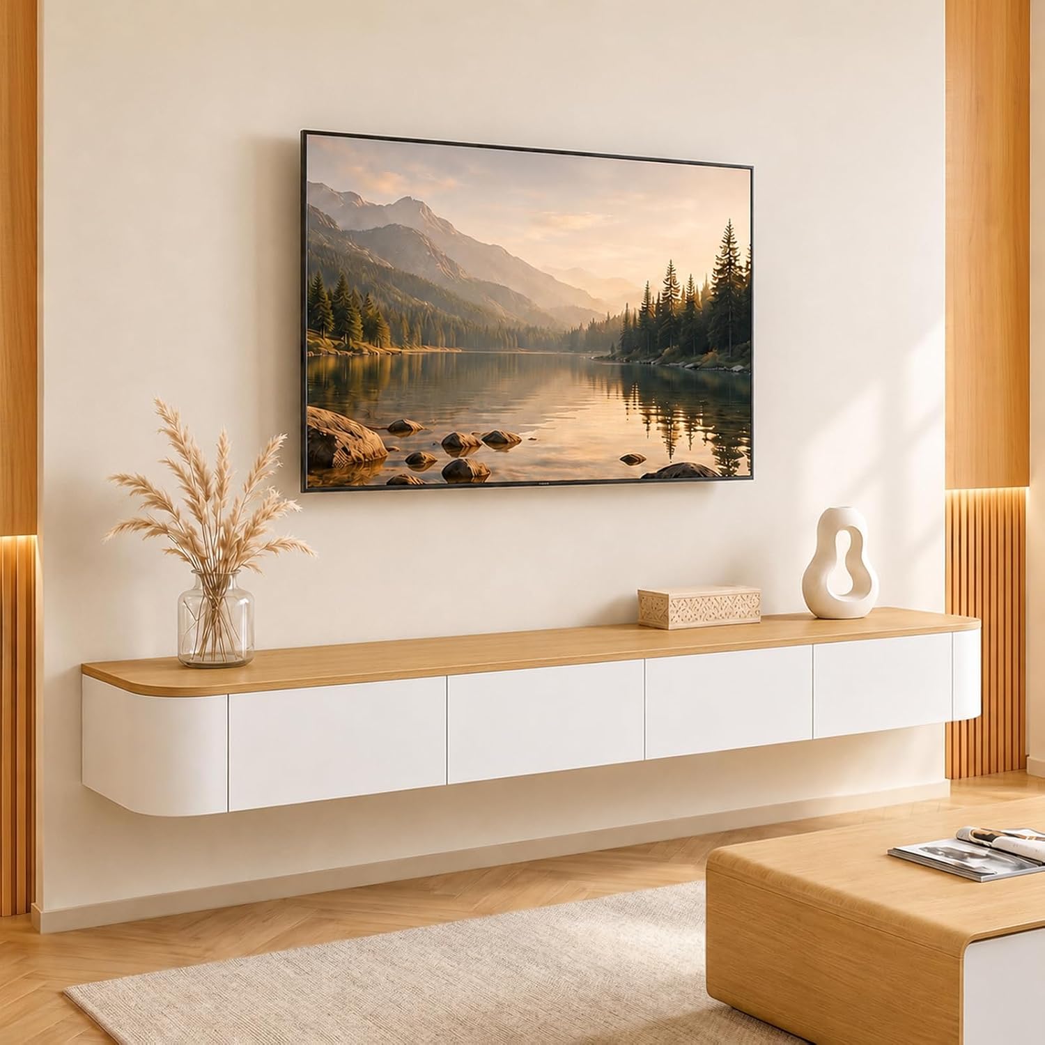 Mueble TV suspendido Blanco